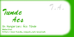 tunde acs business card